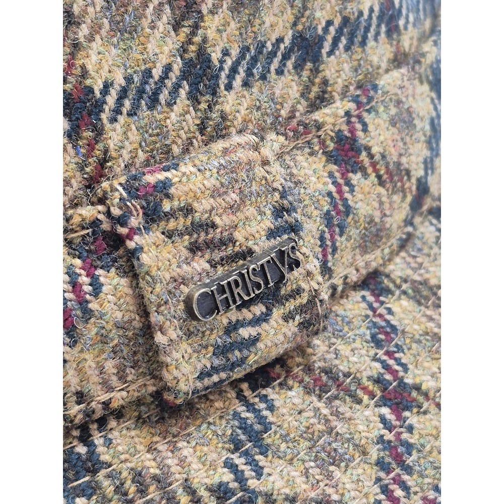 Christys' London Hat Bucket Hat Mens XL Beige Plaid Wool Handmade Lined - Picture 2 of 8